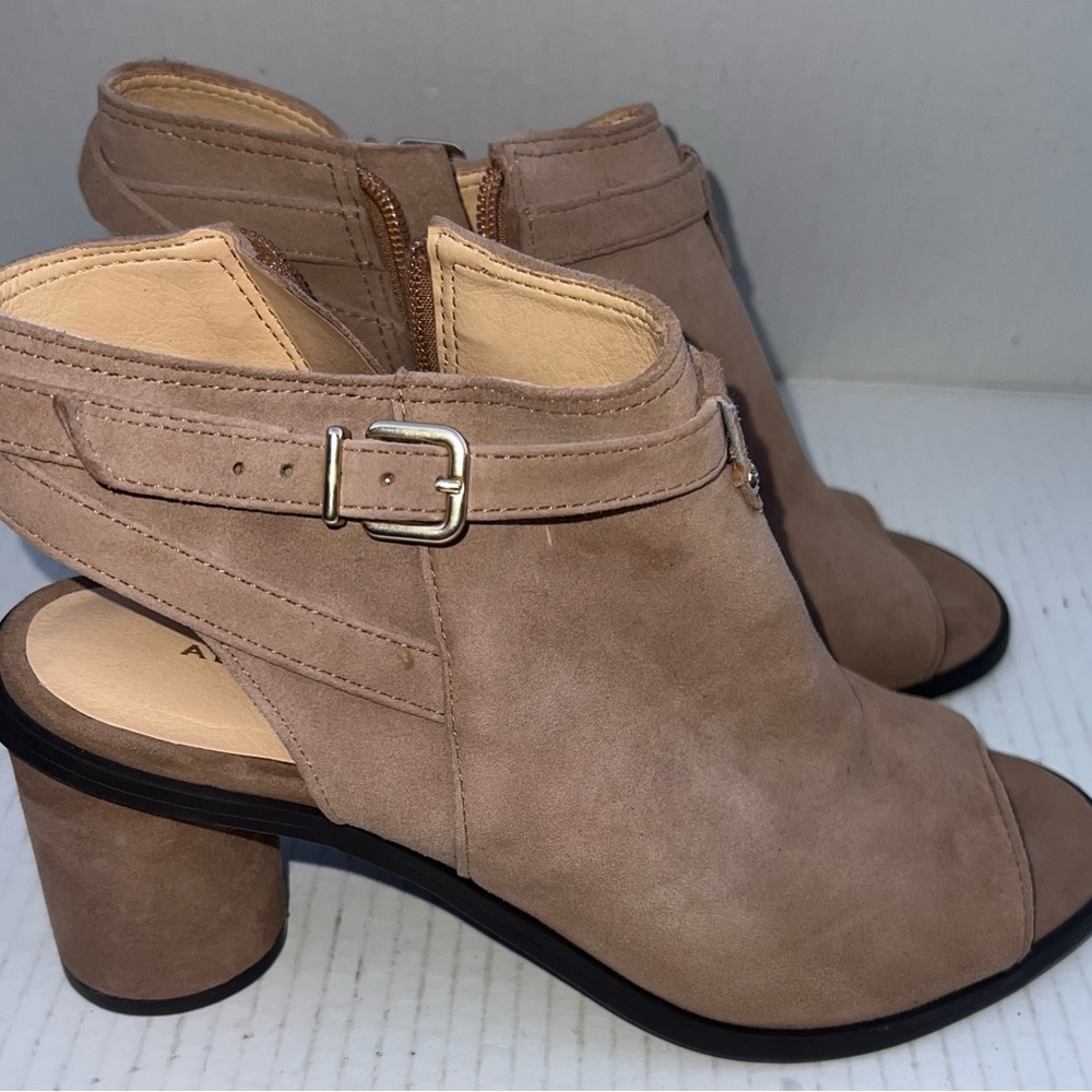 Alex Marie Tan Peep-Toe Ankle Booties